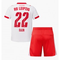 RB Leipzig David Raum #22 Fotballklær Hjemmedraktsett Barn 2025-26 Kortermet (+ korte bukser)